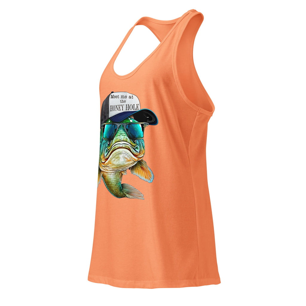 Honey Hole Fish Women’s Fitted Racerback Tank Top by Baha Ranch Western Wear - product image 4
