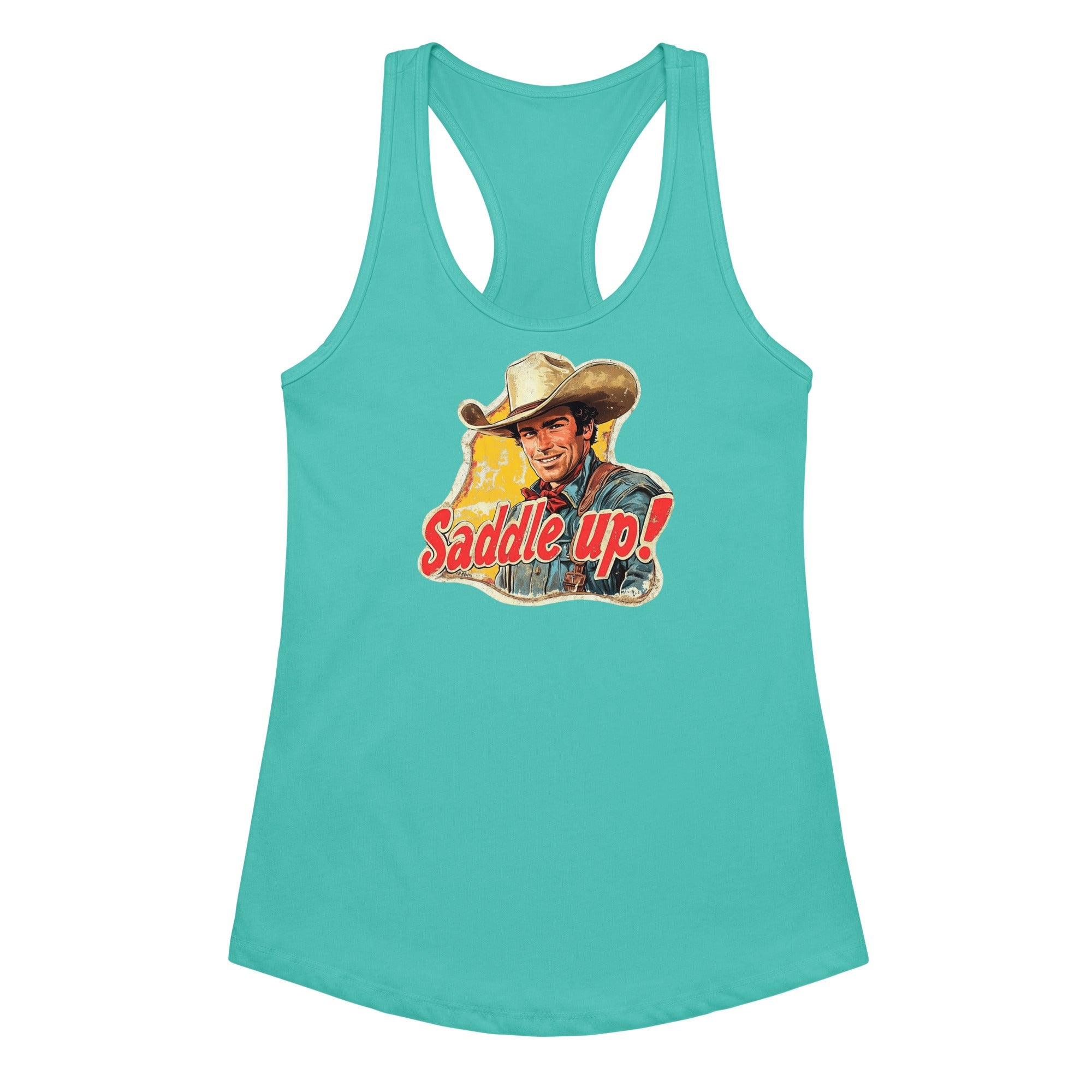 Saddle Up Women’s Fitted Racerback Tank Top by Baha Ranch Western Wear - product image 6