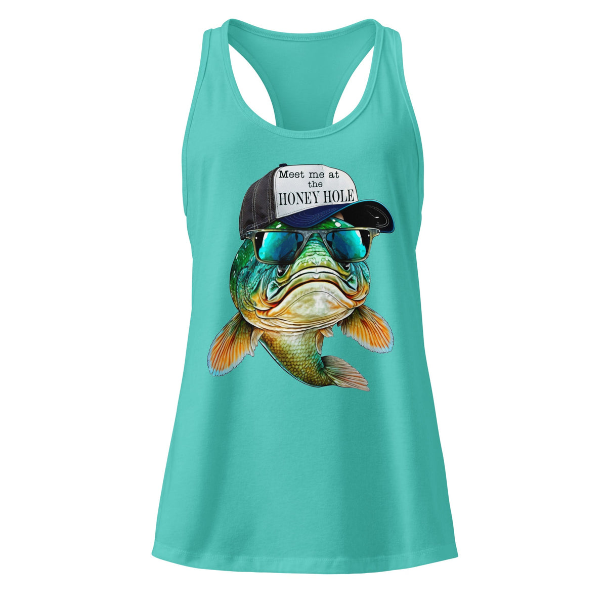 Honey Hole Fish Women’s Fitted Racerback Tank Top by Baha Ranch Western Wear - product image 5