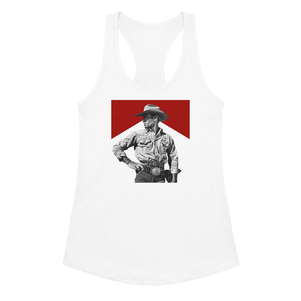 Vintage Cowboy Women’s Fitted Racerback Tank Top by Baha Ranch Western Wear