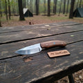 Ram Horn Black Resin Skinner Hunting Knife Rosewood Handle Fixed Blade Hunting Knife