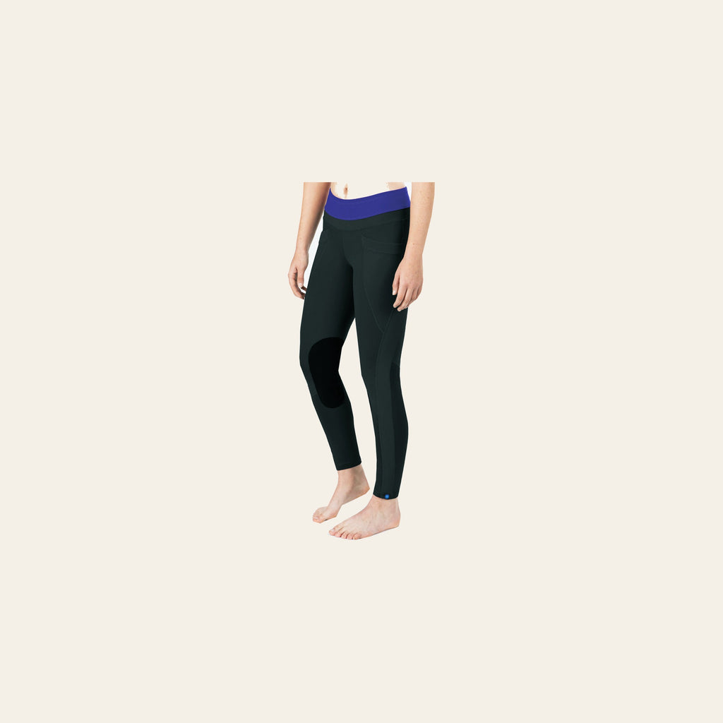 X Large Irideon Compressive Fabric Kids Synergy Tights Black Azurite