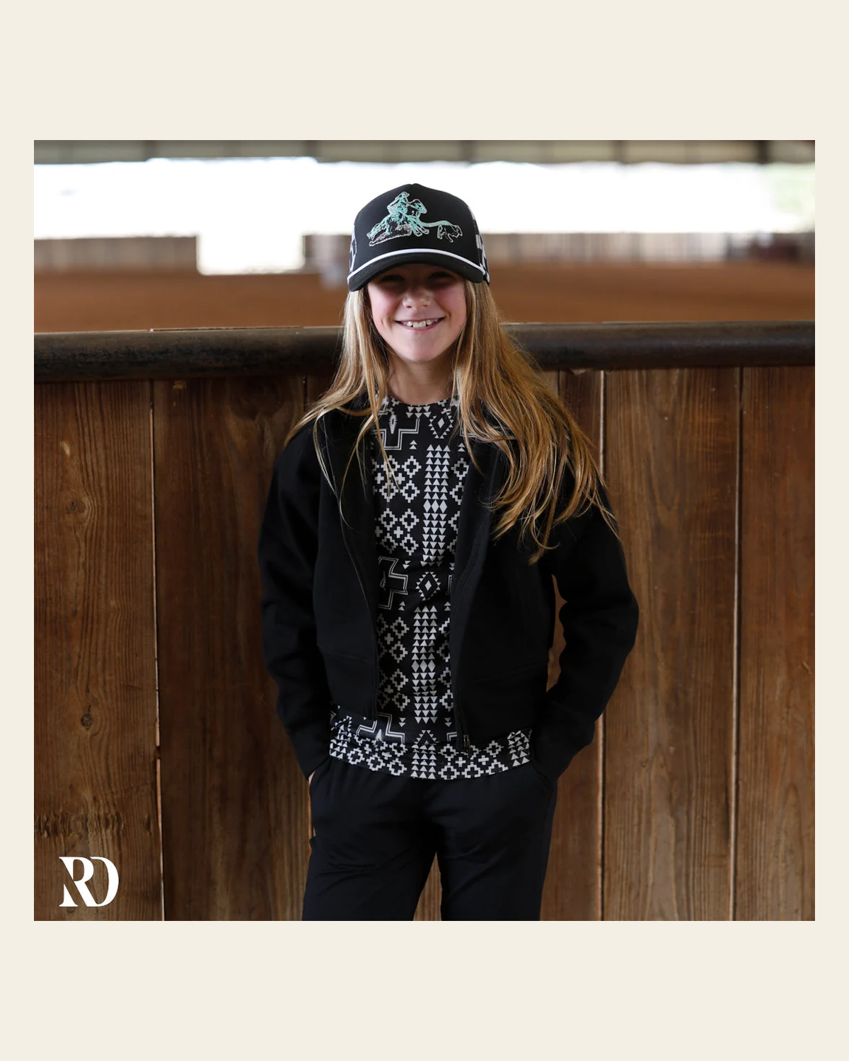 Youth Activewear Cropped | Jacket on a warm cream background