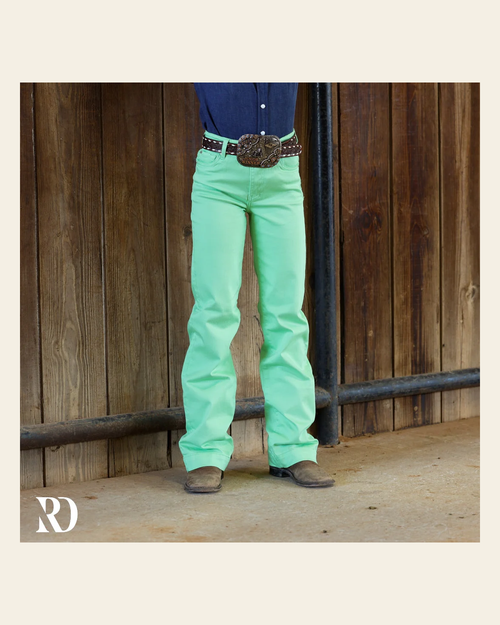 *youth* Signature Trouser - Lime Green on a warm cream background