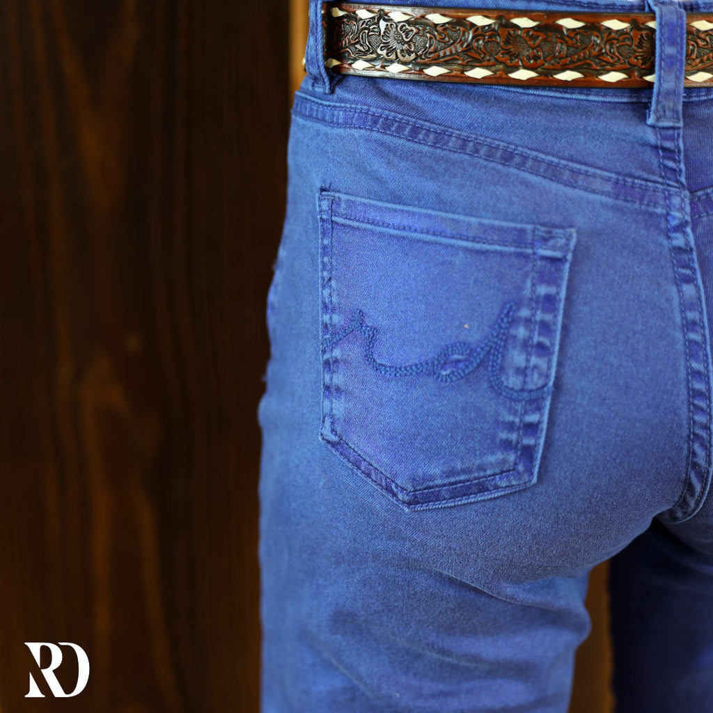 *youth* Signature Trouser - Royal Blue Metallic Washed — view 4