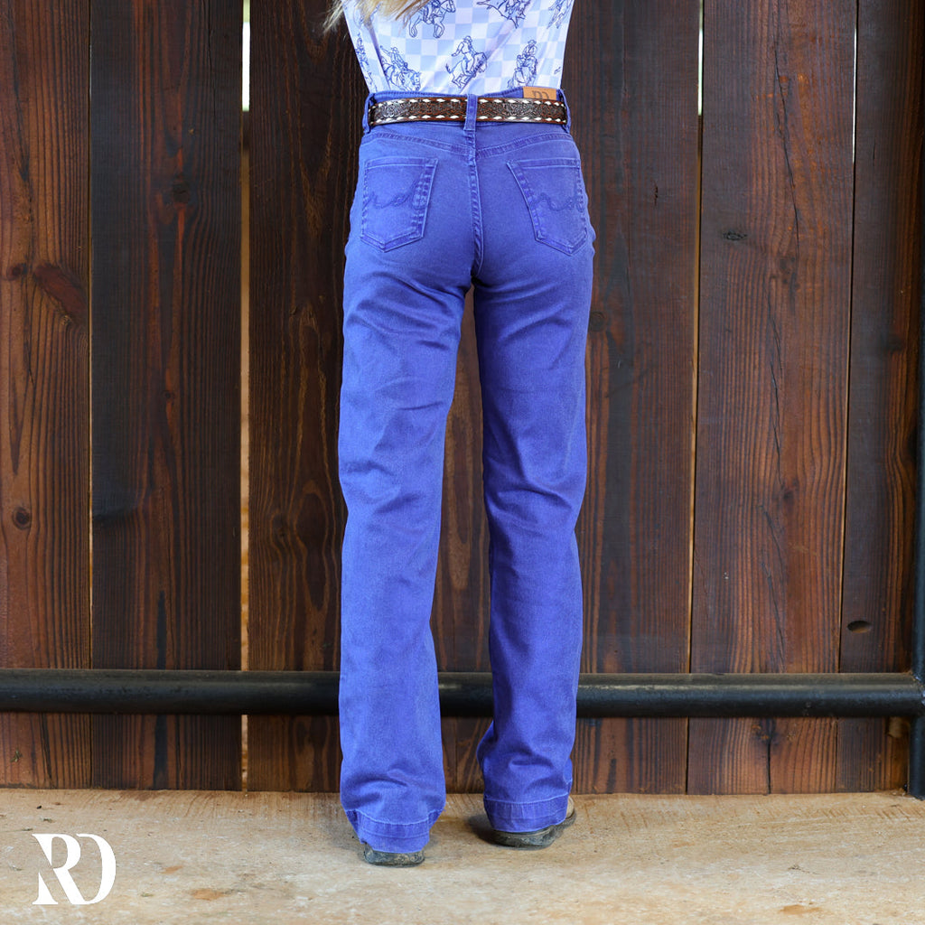 *youth* Signature Trouser - Royal Blue Metallic Washed — view 3