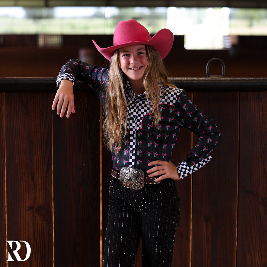 *youth* Saddle Up Performance Rodeo Shirt — view 4