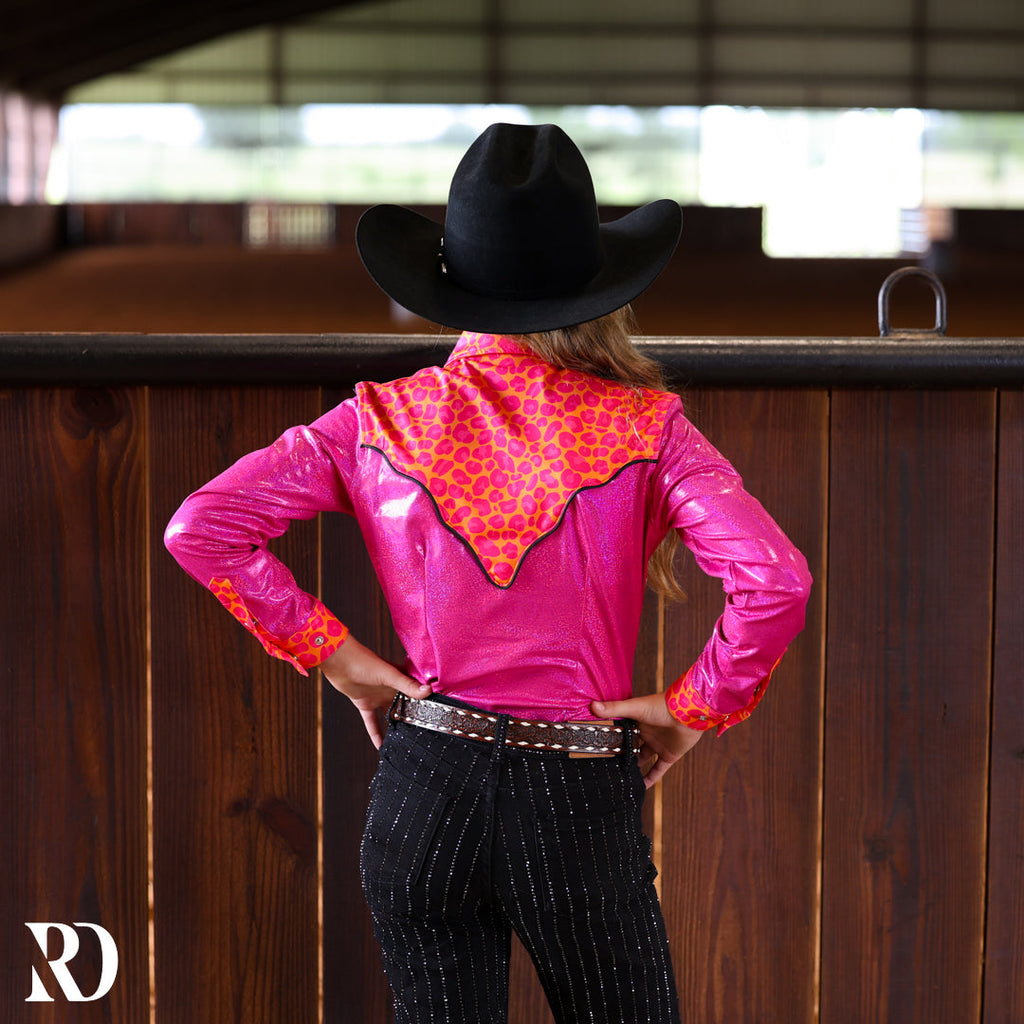 *youth* Summer Leopard Sparkle Performance Shirt — view 2